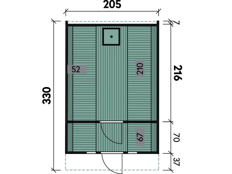 Wolff Finnhaus Saunafass 330 als Bausatz inkl. Dachschindel schwarz - Image 3