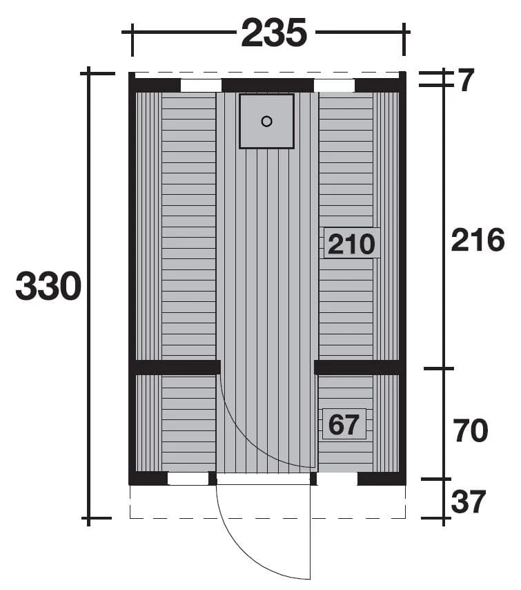 Wolff Finnhaus Saunafass 330 de luxe Bausatz DS schwarz - Image 6