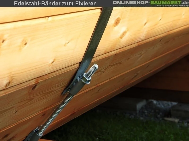Wolff Finnhaus Saunafass 330 de luxe Thermoholz Bausatz DS schwarz - Image 11