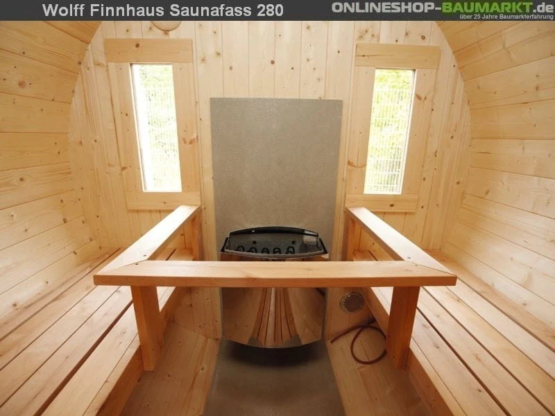 Wolff Finnhaus Saunafass 400 de luxe Bausatz DS schwarz - Image 3