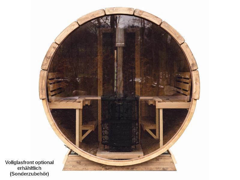 Wolff Finnhaus Saunafass 400 de luxe Thermoholz Bausatz DS schwarz - Image 8