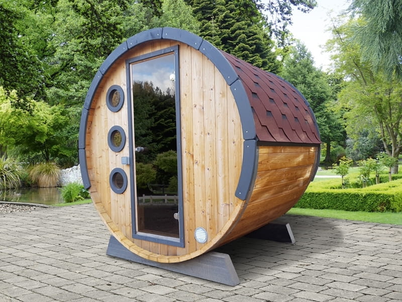 Wolff Finnhaus Saunafass Mini 160 als Bausatz inkl. schwarzen Schindeln - Image 4