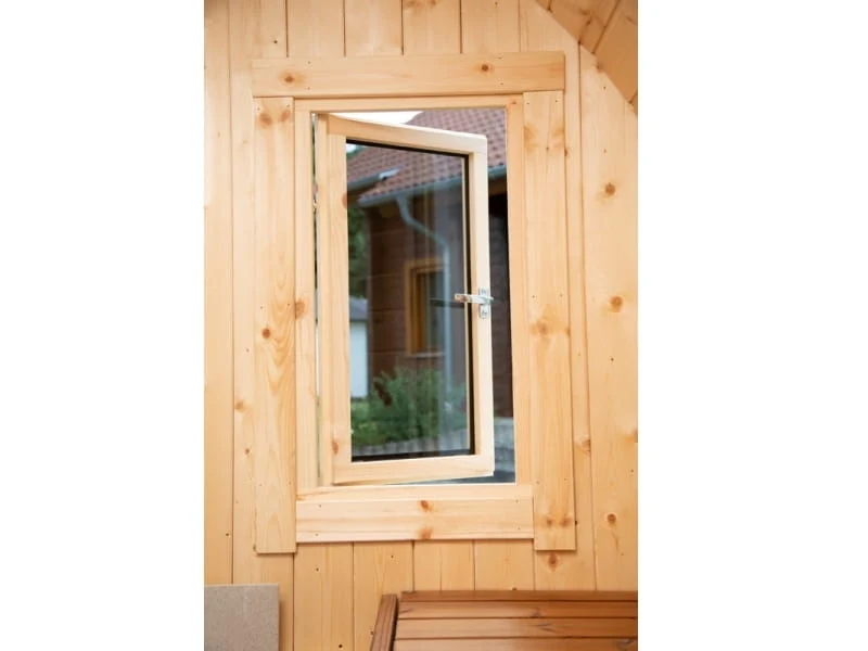 Wolff Finnhaus Saunafass Svenja 1 Premium Bausatz mit schwarzen Dachschindeln - Image 6