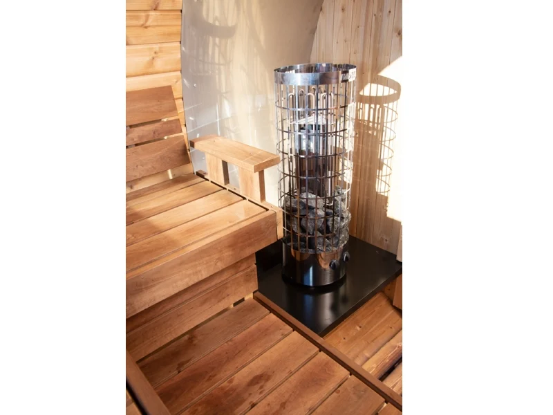 Wolff Finnhaus Saunafass Svenja 1 Premium Bausatz mit schwarzen Dachschindeln - Image 9