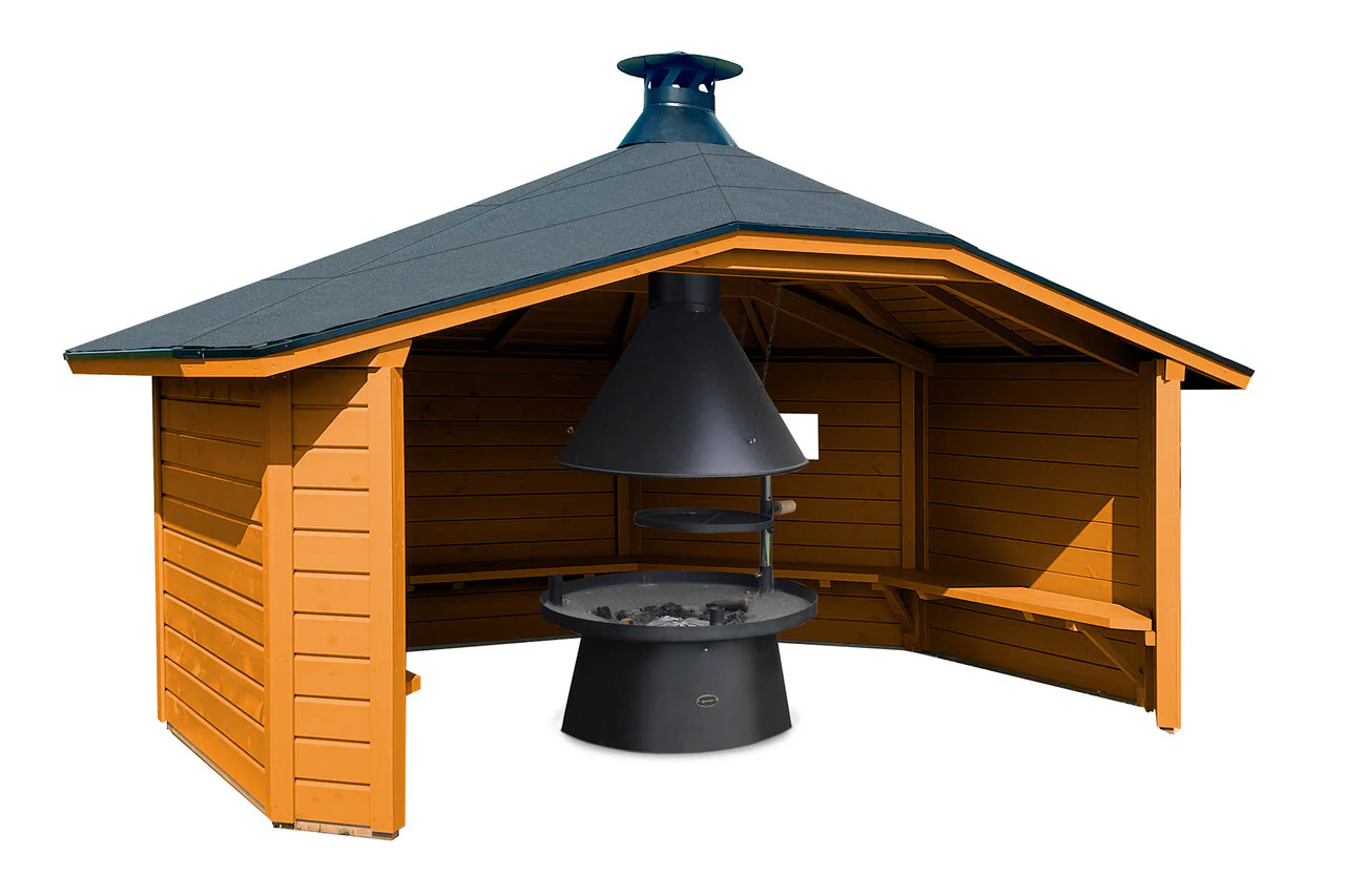 Wolff Finnhaus Wetterschutzhütte Wanja 3342 45 Eiche Rustikal mit Grill - Image 2