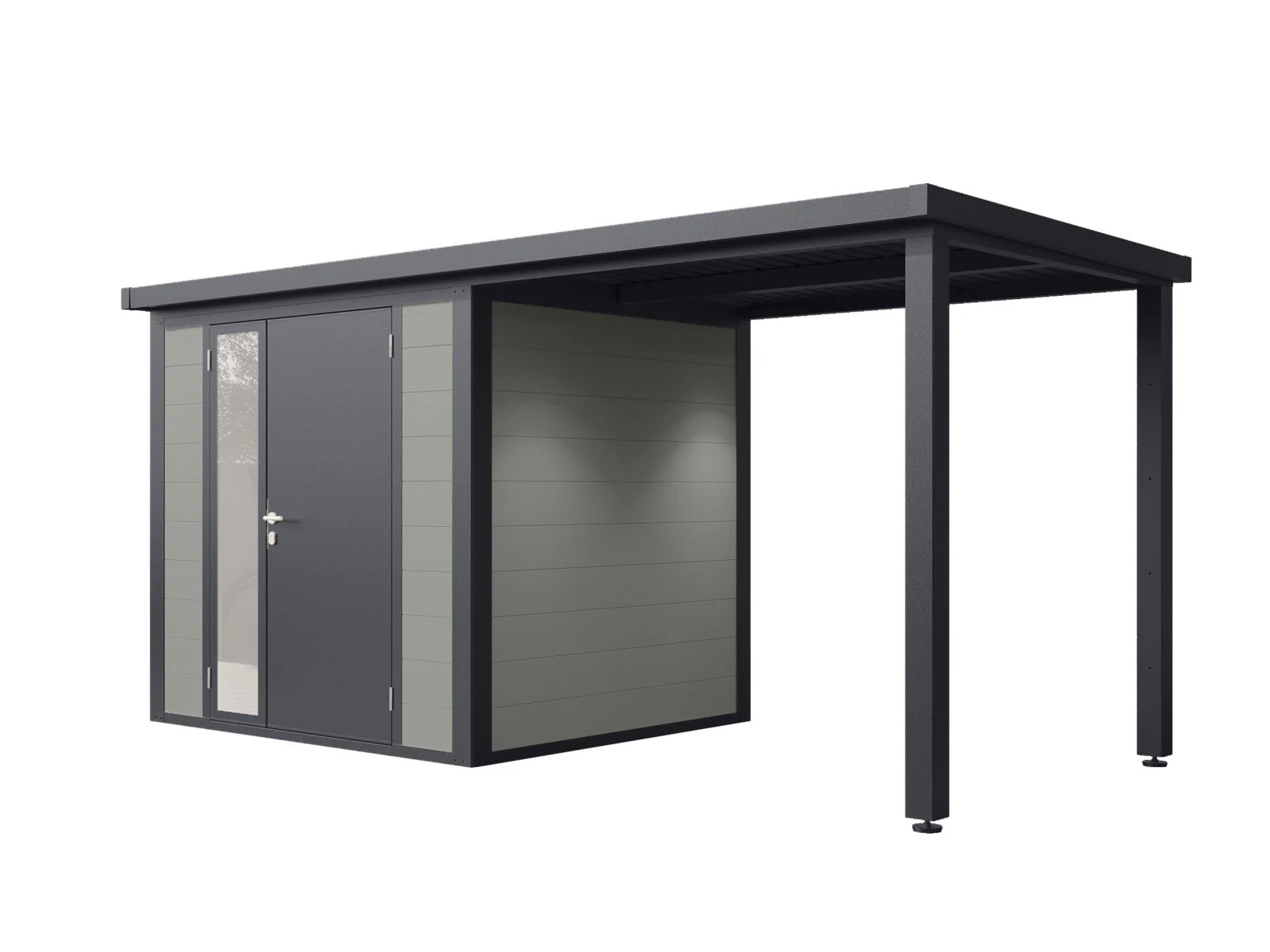 Wolff Finnhaus WPC-Haus Juna 4620, 19 mm, 2-farbig in Anthrazit/Hellgrau - Image 5