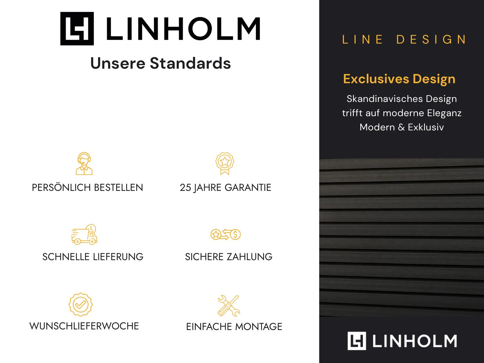 Linholm WPC Gartenhaus Linia 2828 inkl. Dachrinnen-Set, 2-farbig in Grau/Anthrazit - Image 16