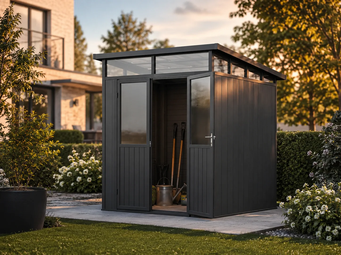 Linholm WPC Gartenhaus Skagen 2222 mit Oberlichtfenster