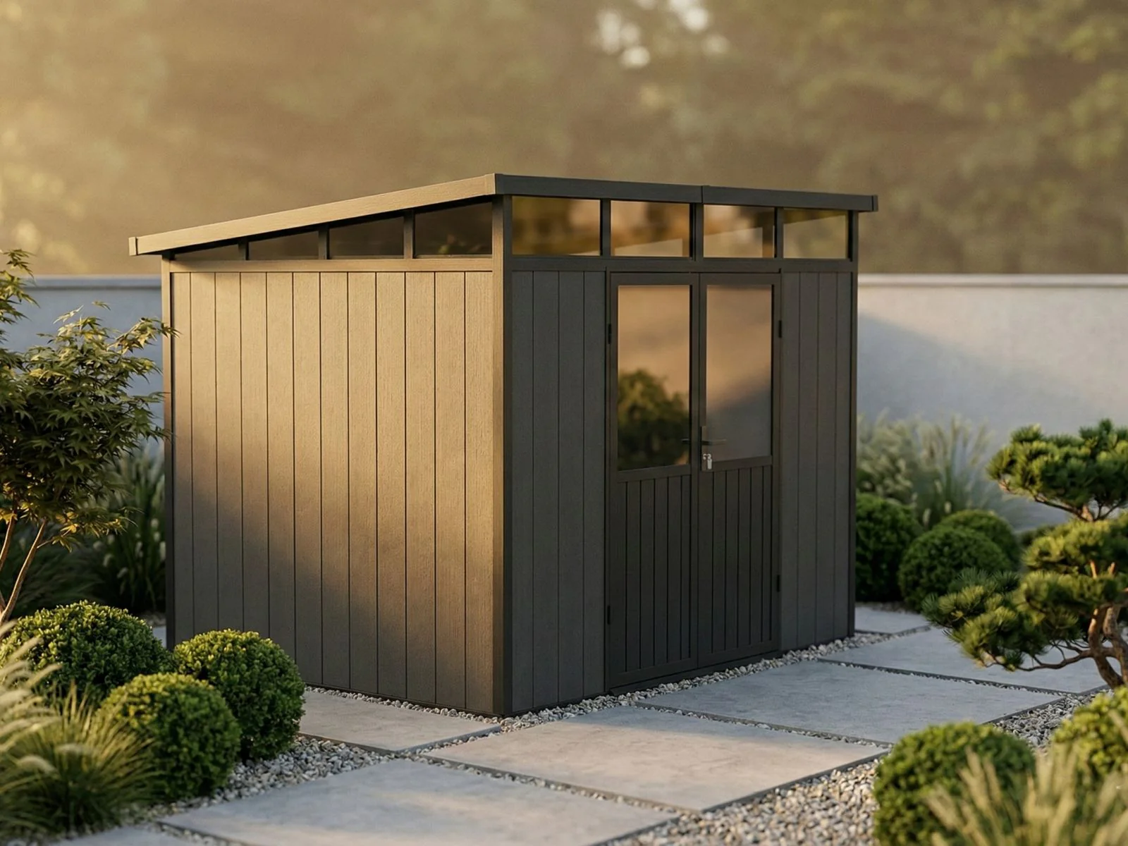 Linholm WPC Gartenhaus Skagen 2822 mit Oberlichtfenster - Image 2