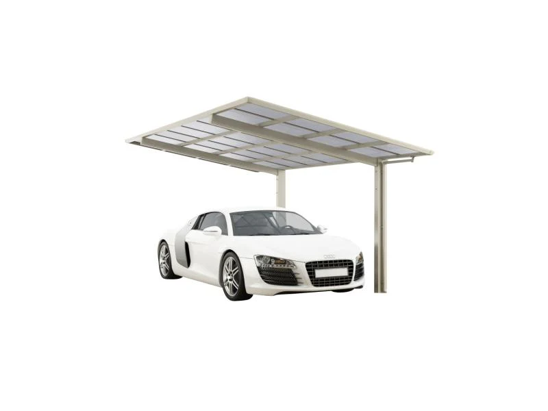 Ximax Aluminium Carport Linea Typ 60 Sonderlänge Edelstahl-Look