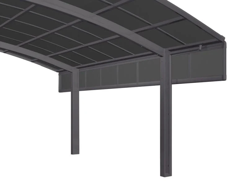 Ximax Carport Zubehör Seitenwand Höhe 100 cm - 2 Module Schwarz