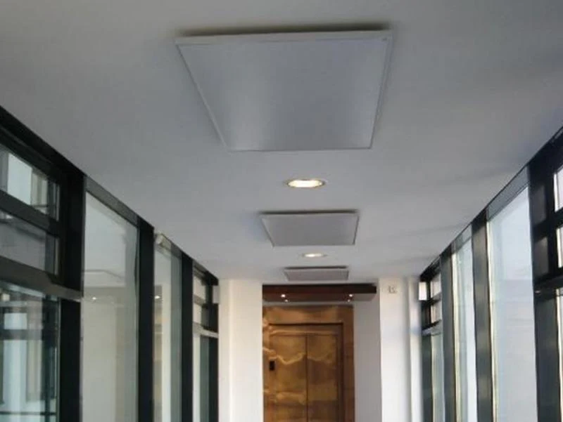 Ximax Infrarotheizung Aluminiumpaneel Maß (B x T x H) 60 x 2,5 x 60 cm  350 Watt Deckenmontage hänge