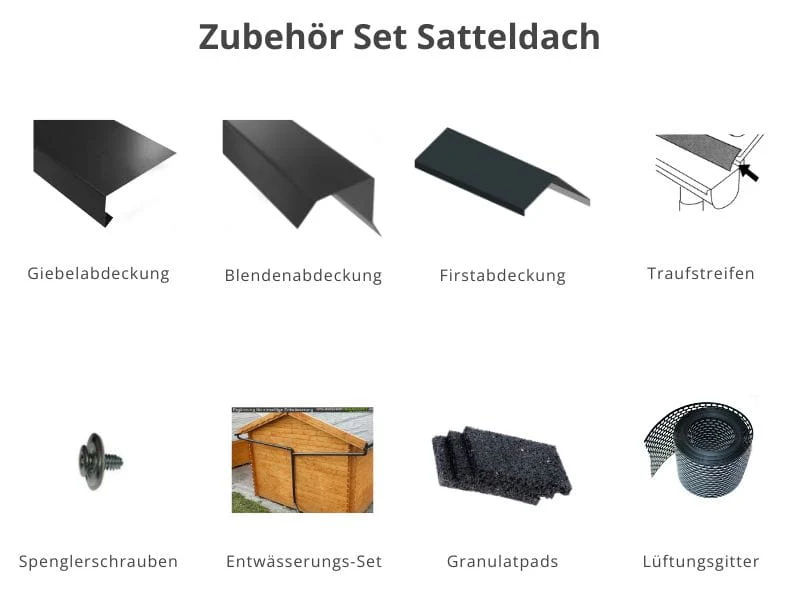 Zubehör Set für Karibu Gartenhaus Amberg 4